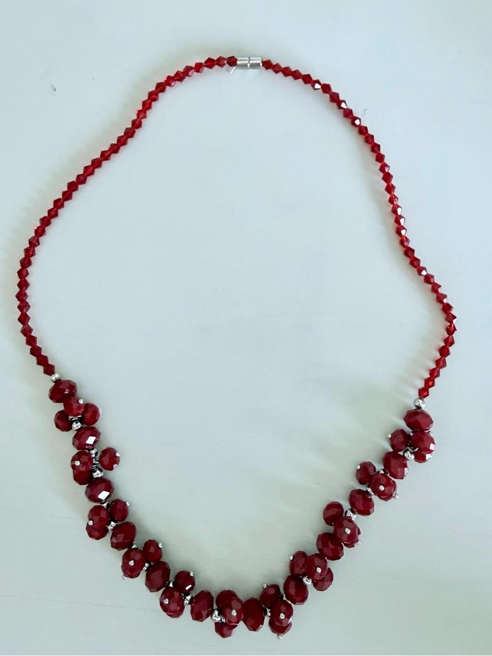 Red Glass Crystal Necklace